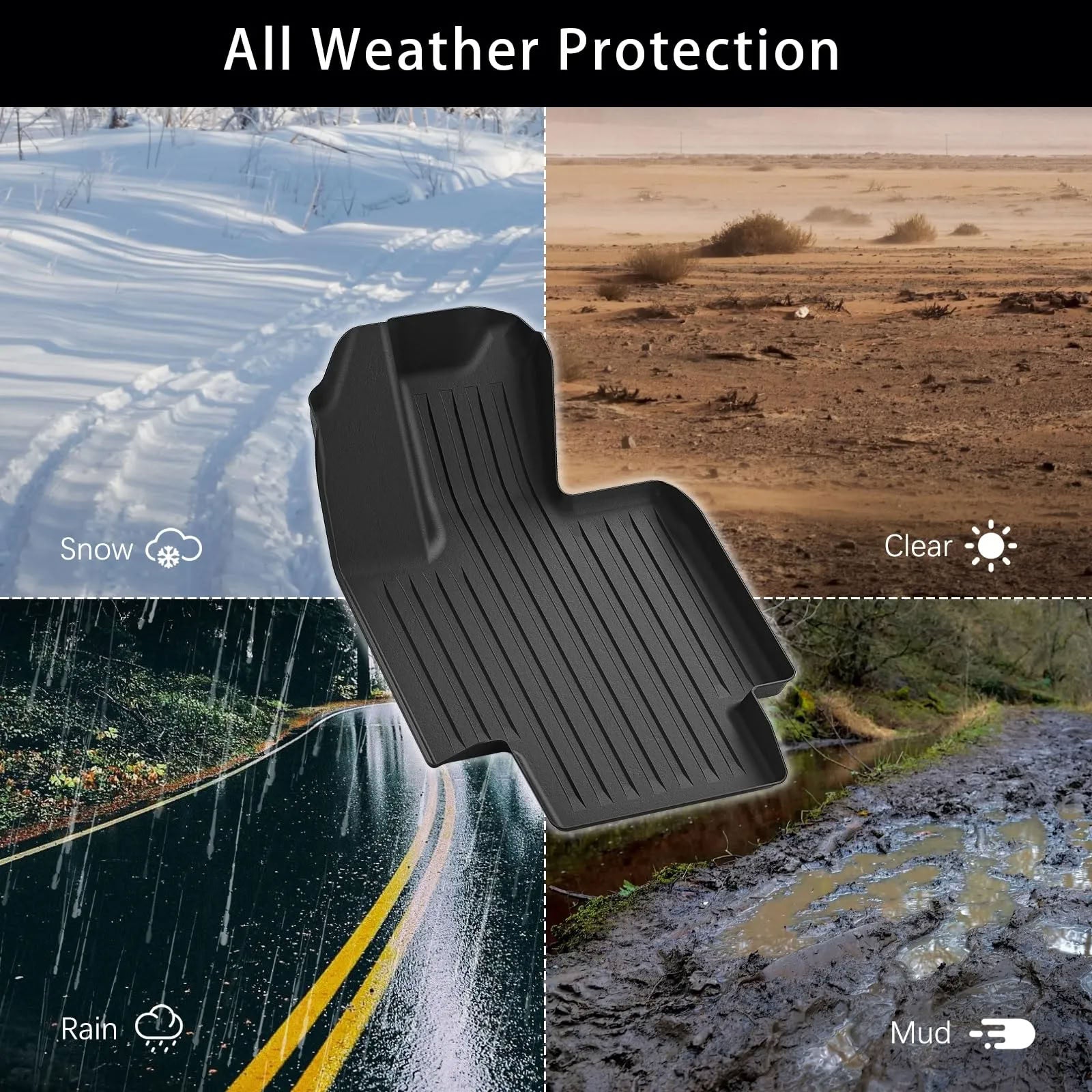 Cybertruck Tailored Floor and Cargo Liner Set - Tough TPE Construction - Teskay