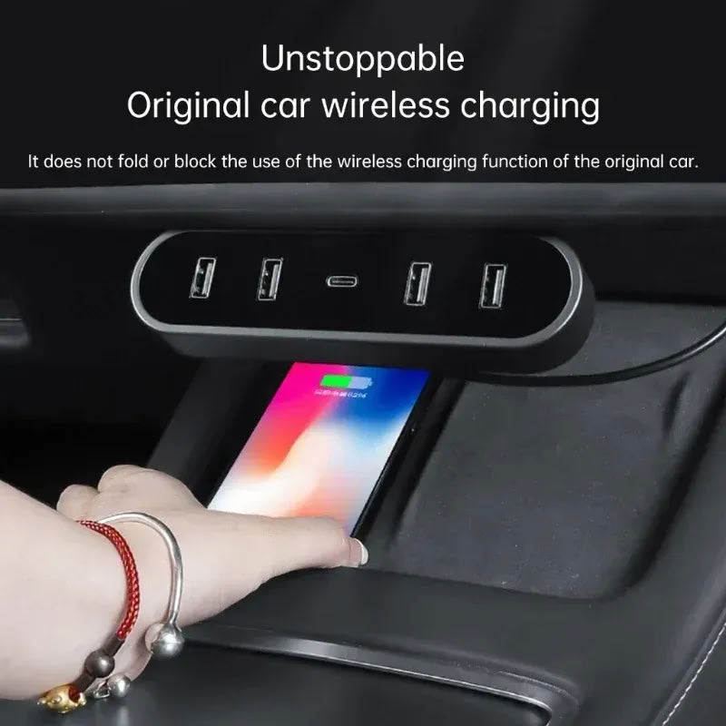Docking Station for Tesla Model 3/Y USB Fast Charging (2021-2023) - Teskay