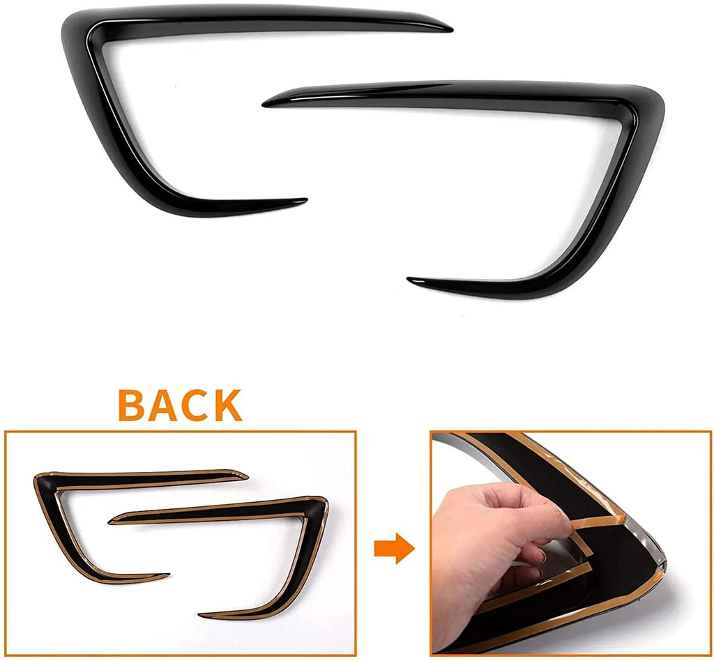 Fog Light Trim for Tesla Model 3/Y - High-Quality ABS with Carbon Fiber Finish