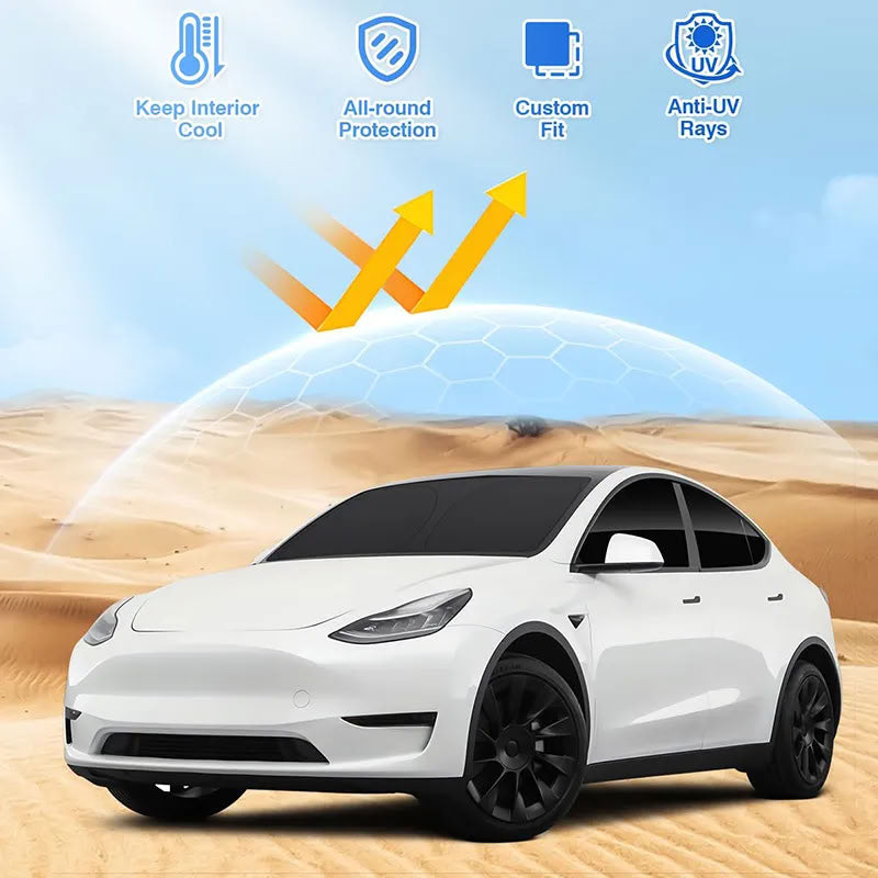 Full Set of 8 Side Window Sunshades for Tesla Model 3/Y - Teskay