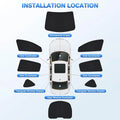 Full Set of 8 Side Window Sunshades for Tesla Model 3/Y - Teskay