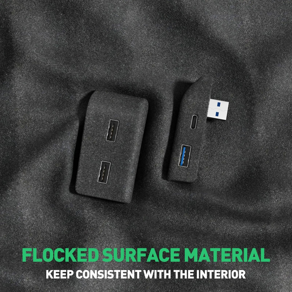 Glovebox USB Hub for Tesla Model Y / Model 3 Highland – Multi-Port ABS Flocking Dock - Teskay