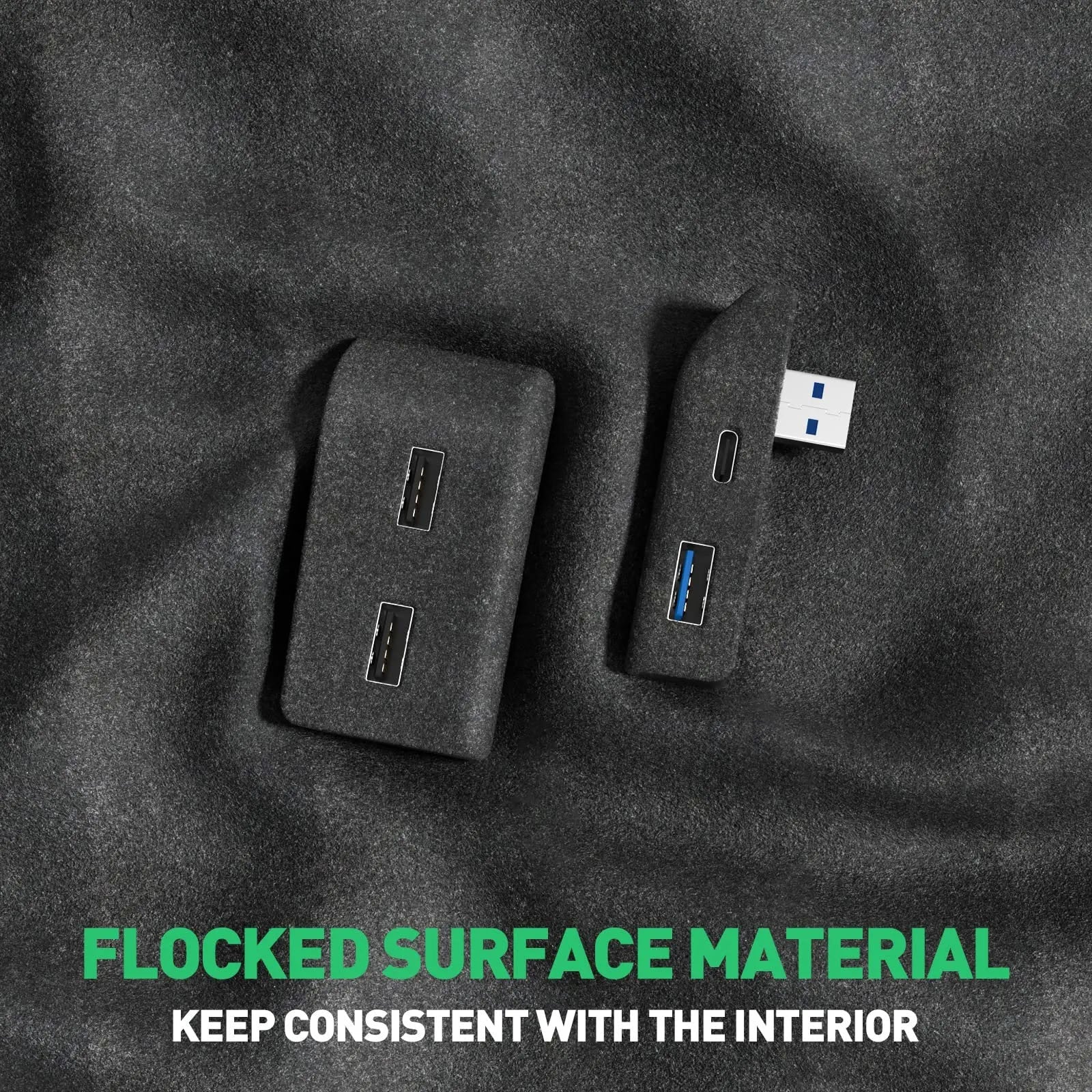 Glovebox USB Hub for Tesla Model Y / Model 3 Highland – Multi-Port ABS Flocking Dock - Teskay