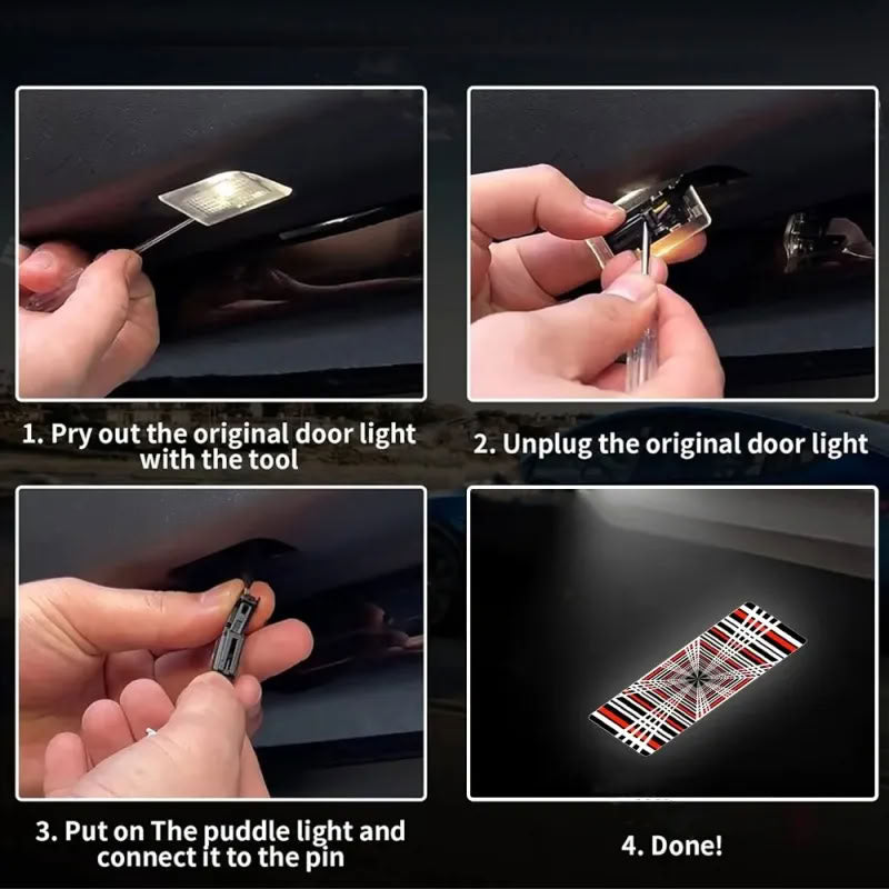 Plaid Projector Lights Tesla Model S/3/X/Y Door - Teskay