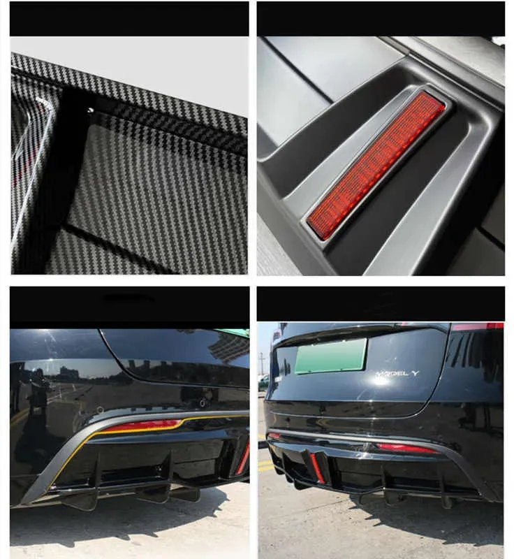 Rear Diffuser for Tesla Model Y with LED Lights - Teskay
