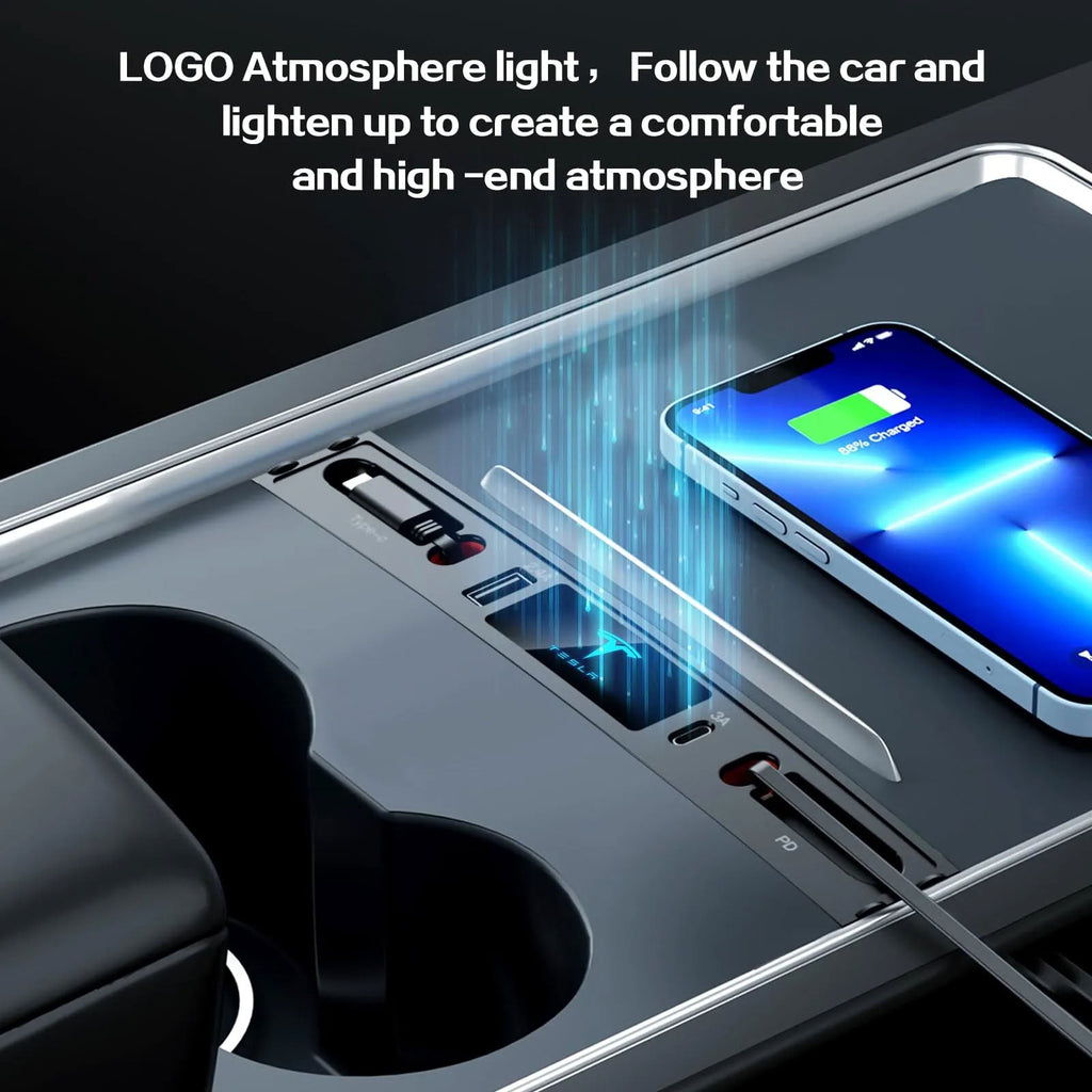 Retractable USB Hub for Tesla Model 3/Y（2021-2023） - Teskay