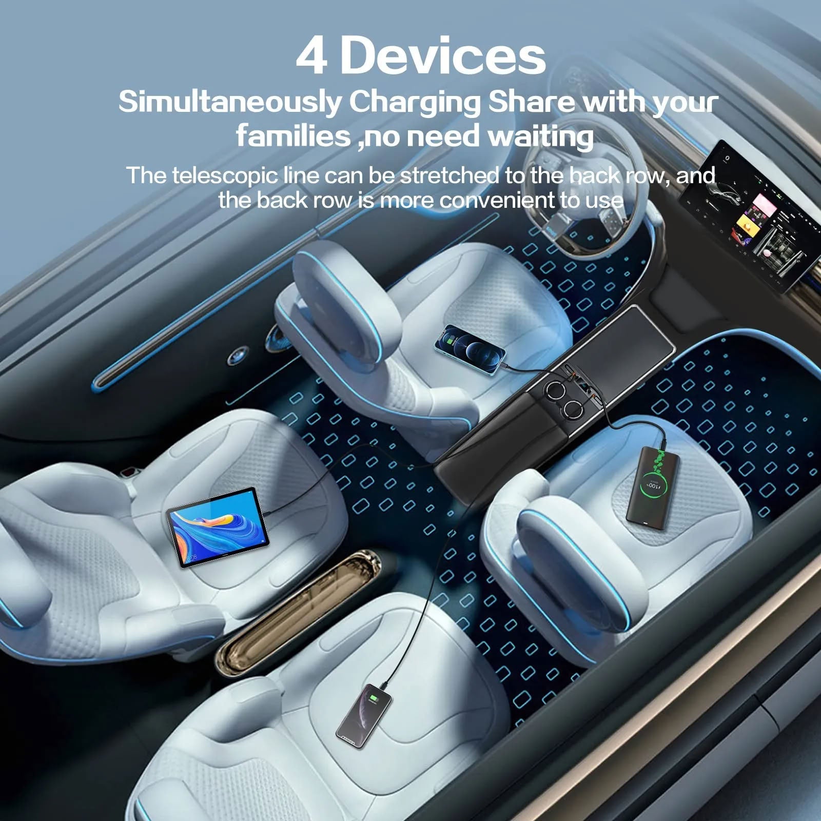 Retractable USB Hub for Tesla Model 3/Y（2021-2023） - Teskay