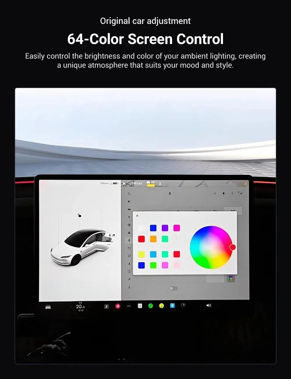 Seat Back Ambient Lighting for Tesla Model 3 Highland 2024+ / New Model Y 2025+ (Set of 2) - Teskay