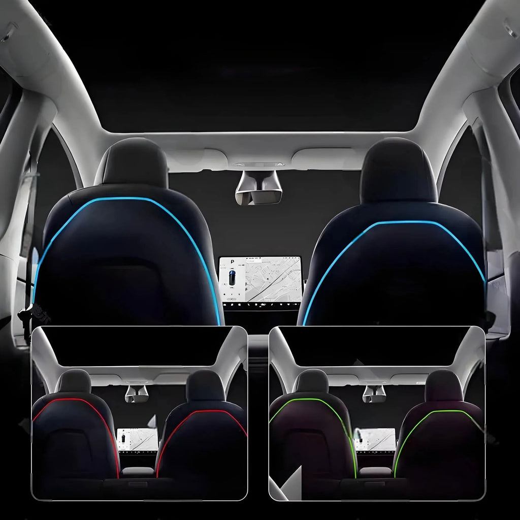 Seat Back Ambient Lighting for Tesla Model 3 Highland 2024+ / New Model Y 2025+ (Set of 2) - Teskay