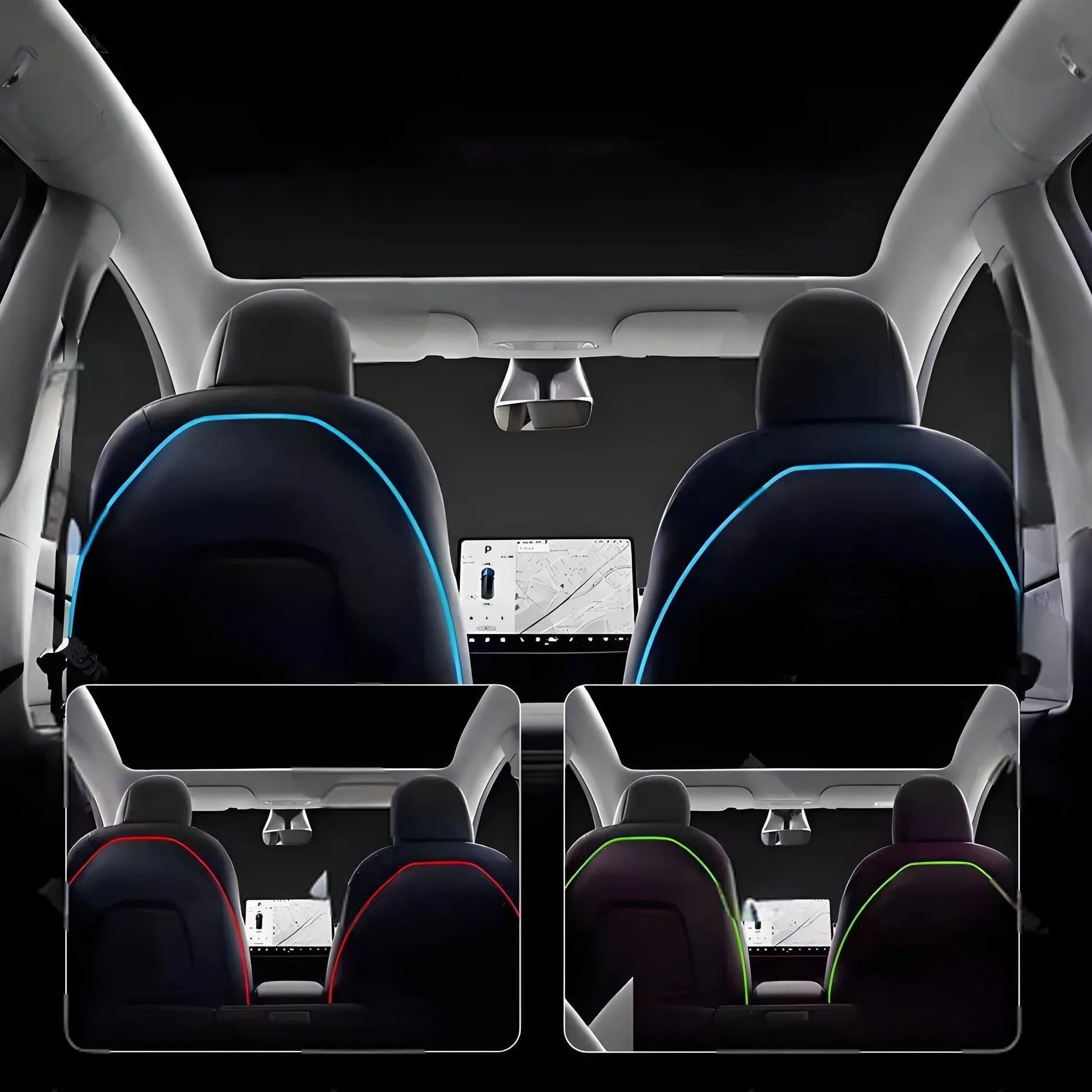 Seat Back Ambient Lighting for Tesla Model 3 Highland 2024+ / New Model Y 2025+ (Set of 2) - Teskay