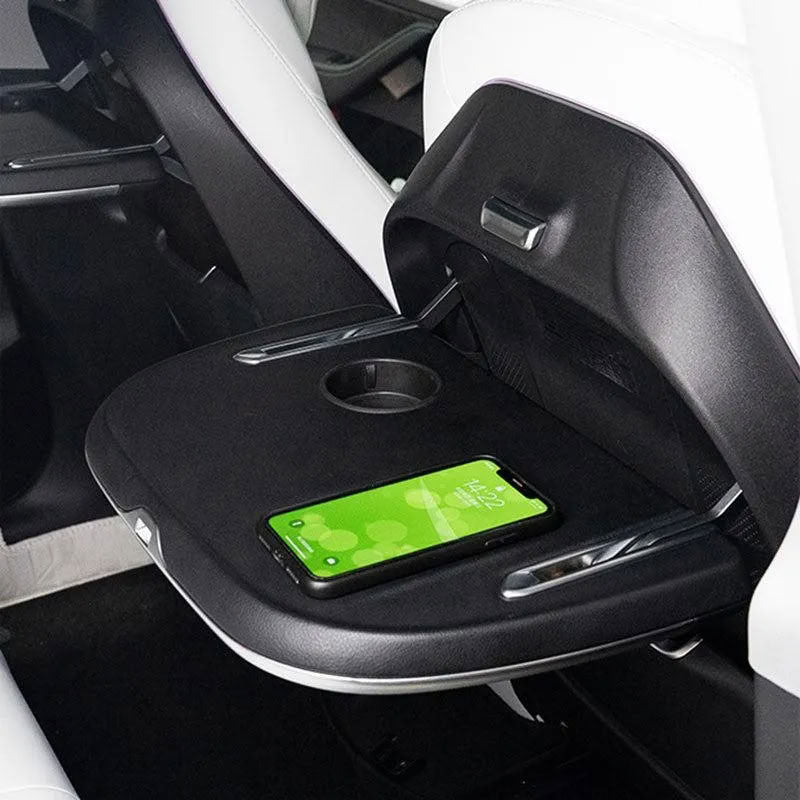 Seatback Foldable Table with Wireless Charging for Tesla Model 3/Y - Teskay