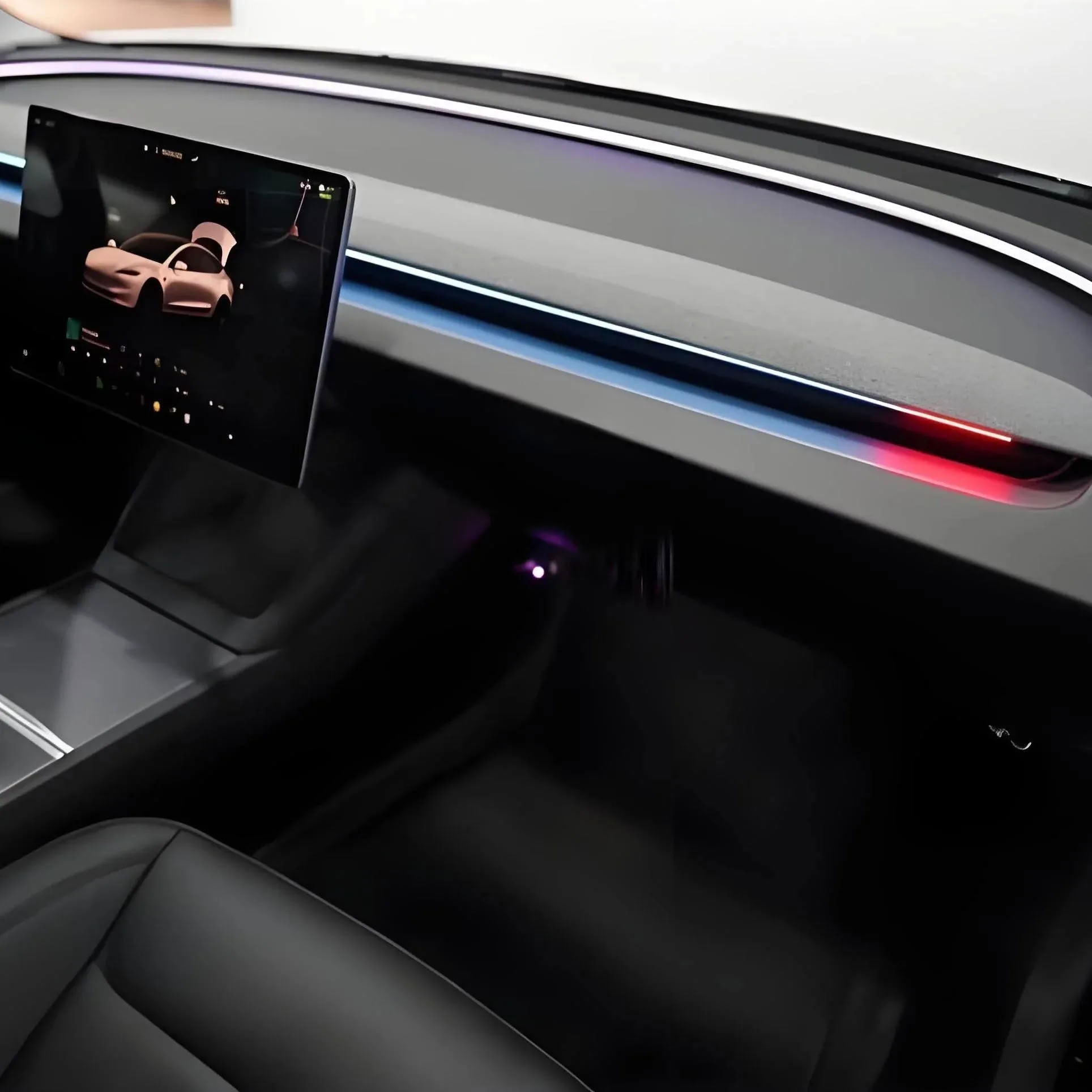 Smart BSD Blind Spot Monitor RGB Ambient Alert Lights for Tesla Model 3/Y - Teskay