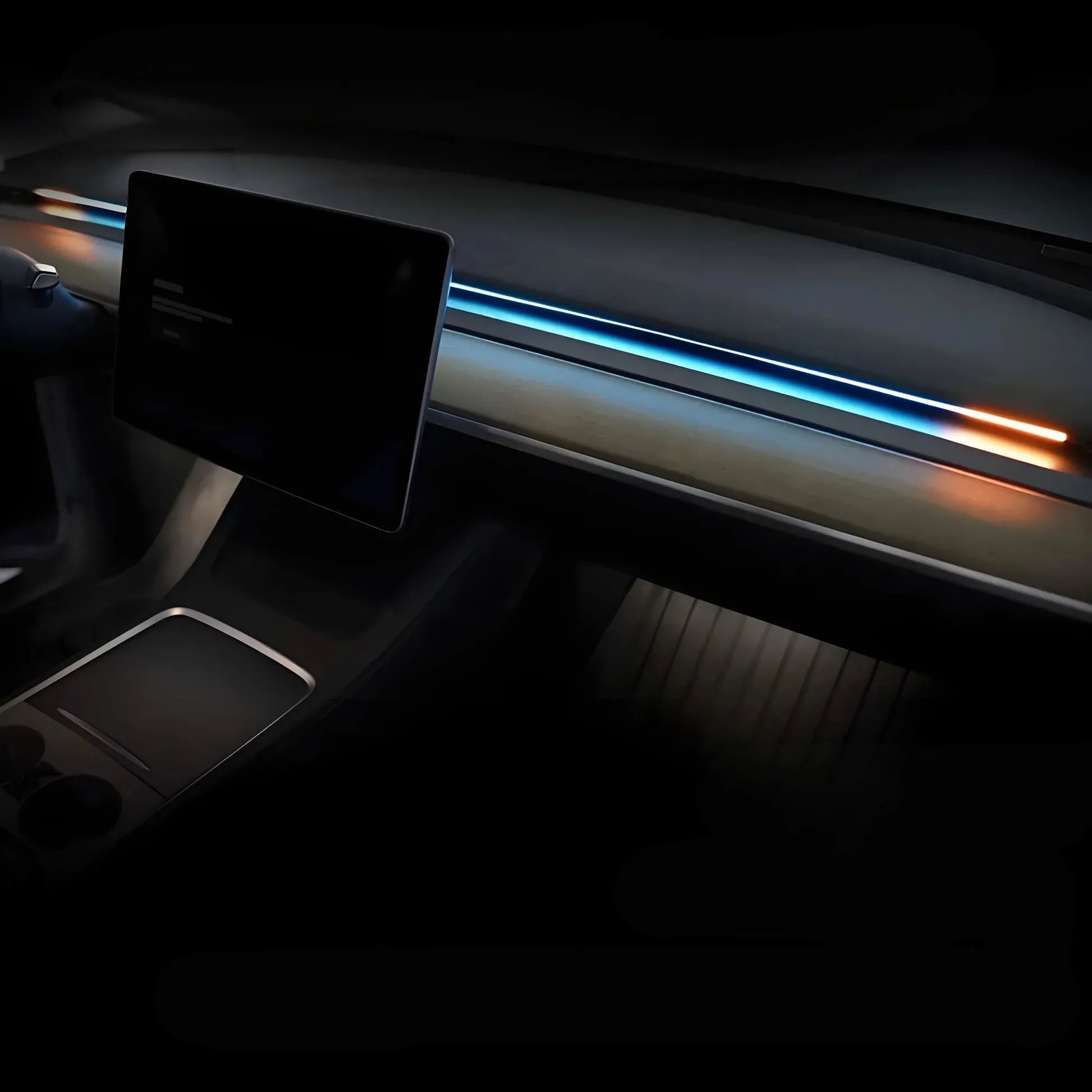 Smart BSD Blind Spot Monitor RGB Ambient Alert Lights for Tesla Model 3/Y - Teskay