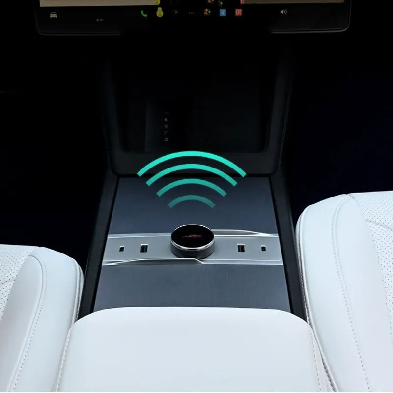 Smart Rotating Gear Shift Dock for Tesla Model 3 Highland - With Display and Quick Charge Ports - Teskay