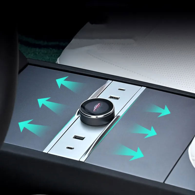 Smart Rotating Gear Shift Dock for Tesla Model 3 Highland - With Display and Quick Charge Ports - Teskay