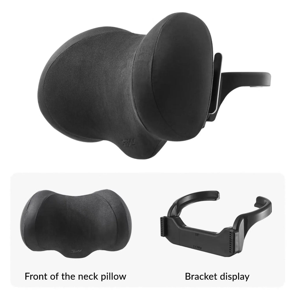 Suede Memory Foam Neck Pillow for Tesla Model 3/Y - Height Adjustable - Teskay