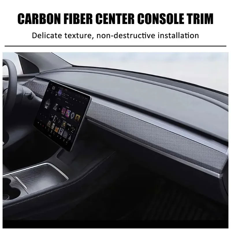 Tesla Model 3/Y Dashboard Cover - Real Molded Carbon Fiber - Teskay