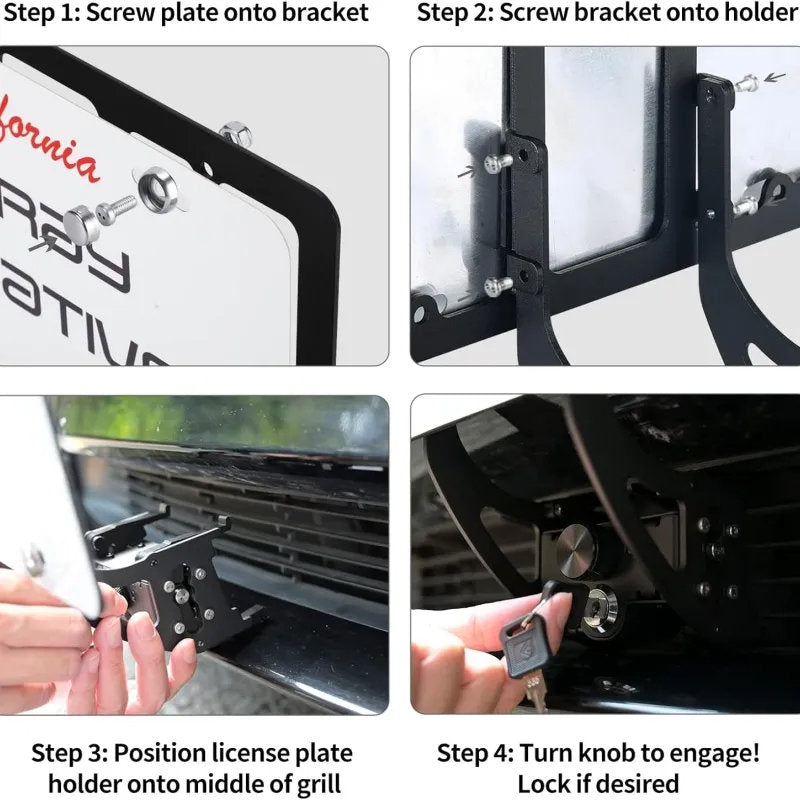 Tesla Model 3/Y Front License Plate Holder Frame With Lock (2021-2023) - Teskay