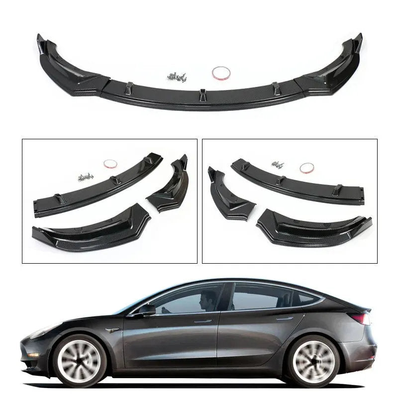 Tesla Model 3/Y Front Lip ABS Painted Spoiler (2019-2024) - Teskay