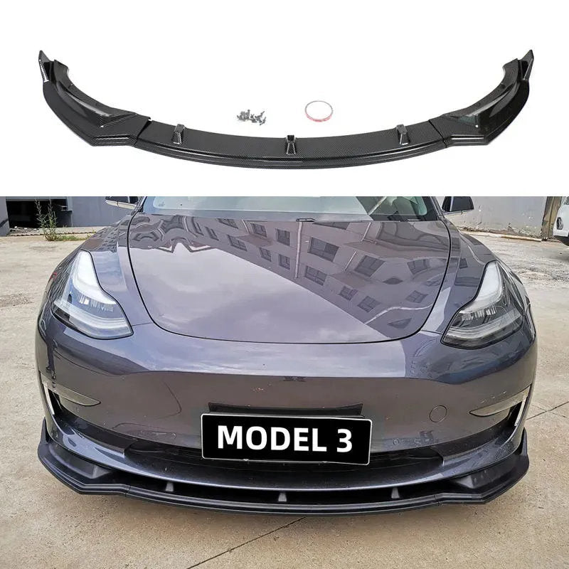 Tesla Model 3/Y Front Lip ABS Painted Spoiler (2019-2024) - Teskay