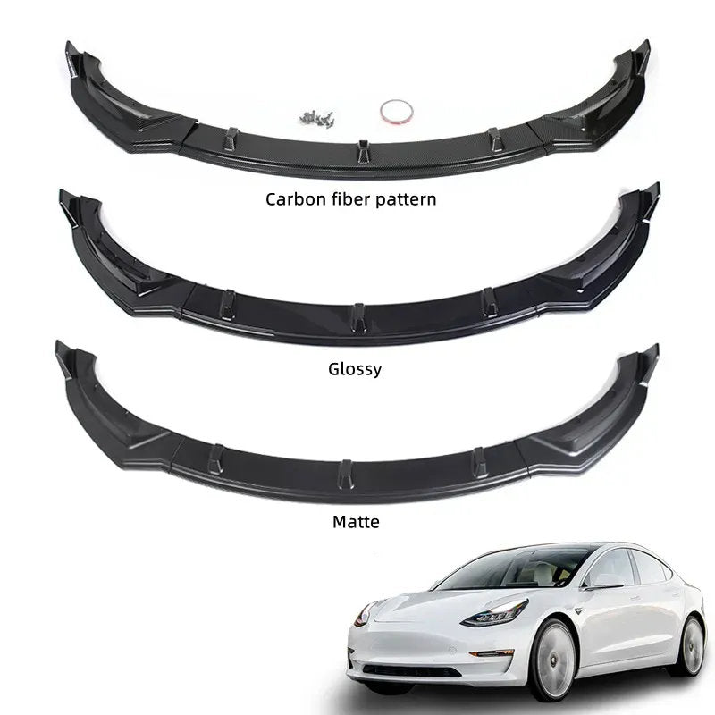 Tesla Model 3/Y Front Lip ABS Painted Spoiler (2019-2024) - Teskay
