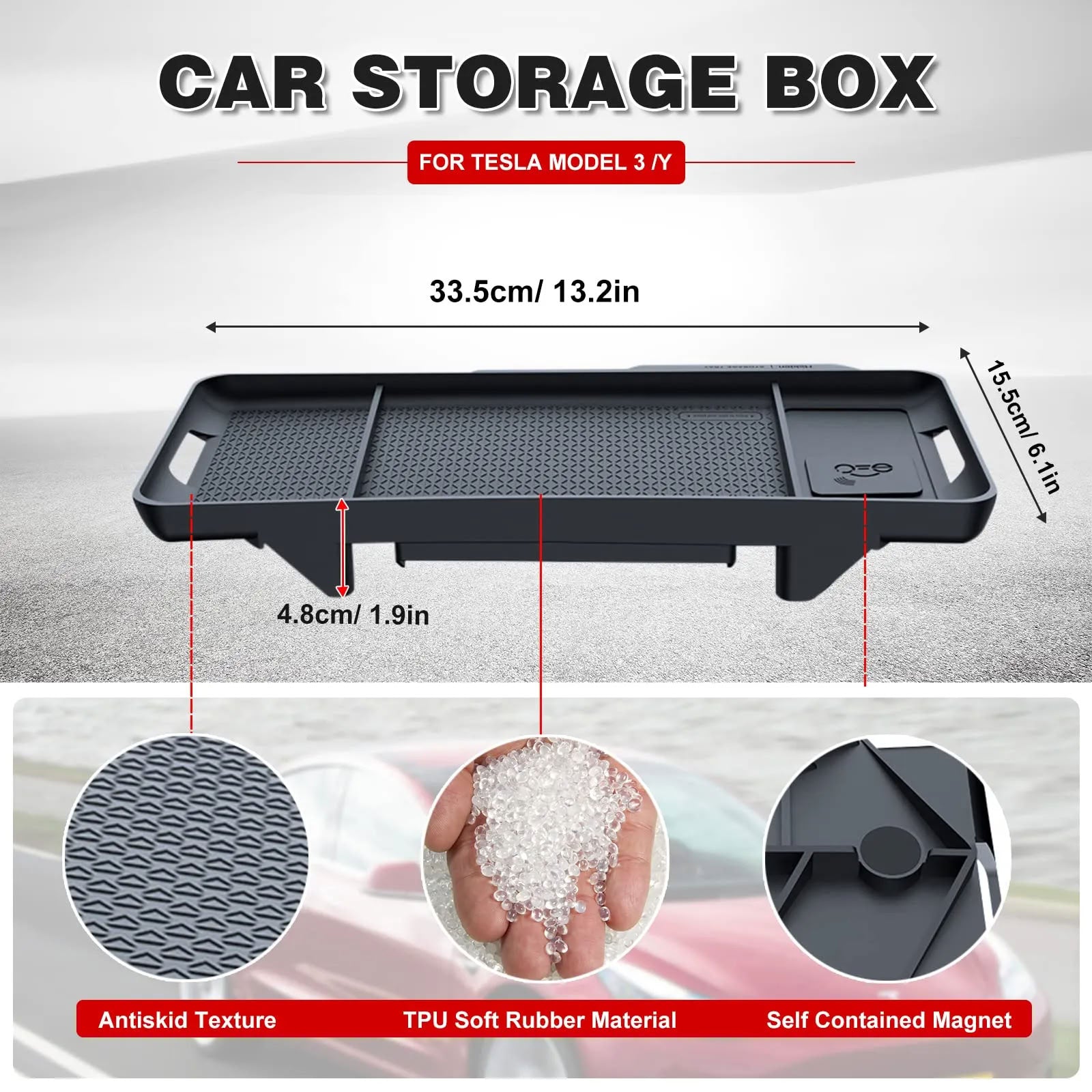 Tesla Model 3/Y Hidden Dashboard Storage Tray - Teskay