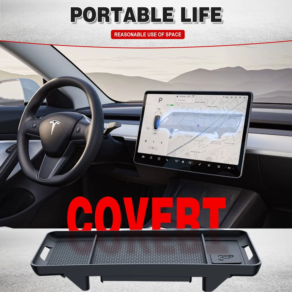 Tesla Model 3/Y Hidden Dashboard Storage Tray - Teskay