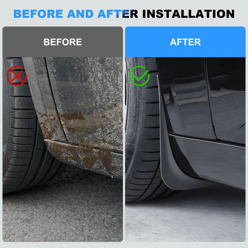 Mud Flaps for Tesla Model 3 Highland 2024+ (Set of 4) - Teskay