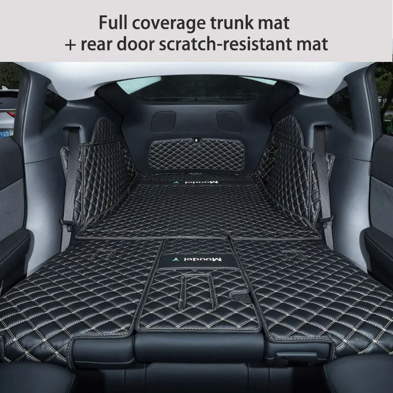 Tesla Model Y Trunk Mats – Waterproof, Soundproof, Stain-Resistant - Teskay