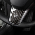 Tesla Model 3/Y Carbon Fiber Texture Steering Wheel Decorative Sticker - Teskay