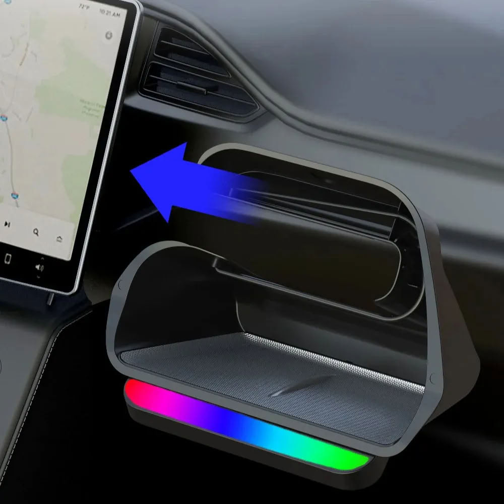  Tesla Model 3 / Model Y Under Screen Storage Box Center Console Organizer with Ambient Lighting Teskay