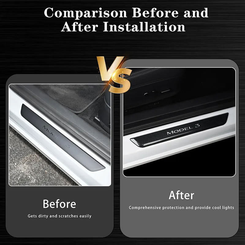 Tesla Model 3 (2019-2023.10) / Y (2020-2025.02) Illuminated Door Sills - Teskay