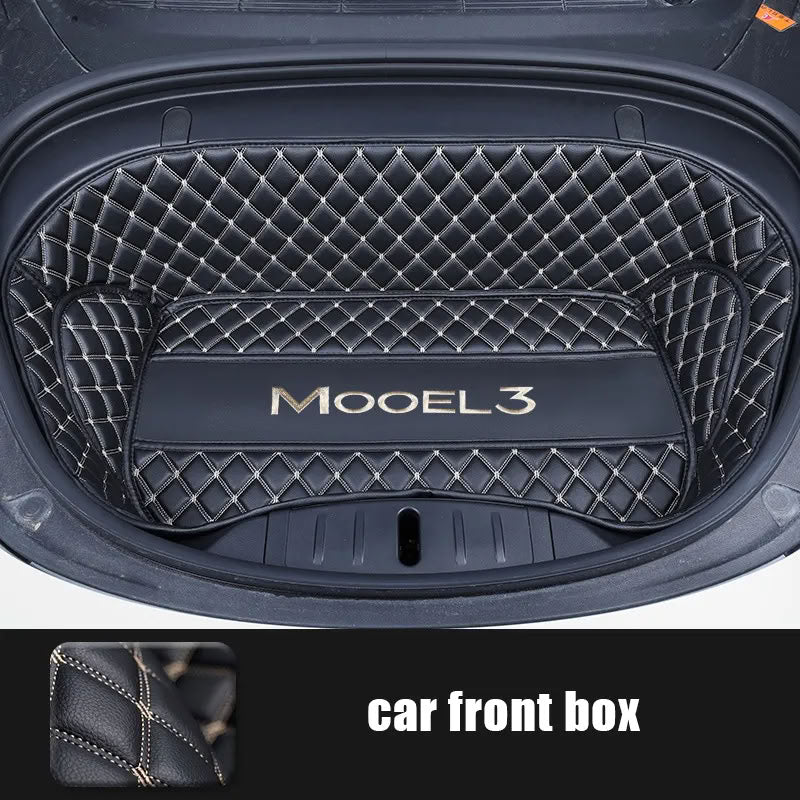 Tesla Model 3 Trunk Mats (8-Piece Set) - Waterproof, Soundproof, Stain-Resistant - Teskay