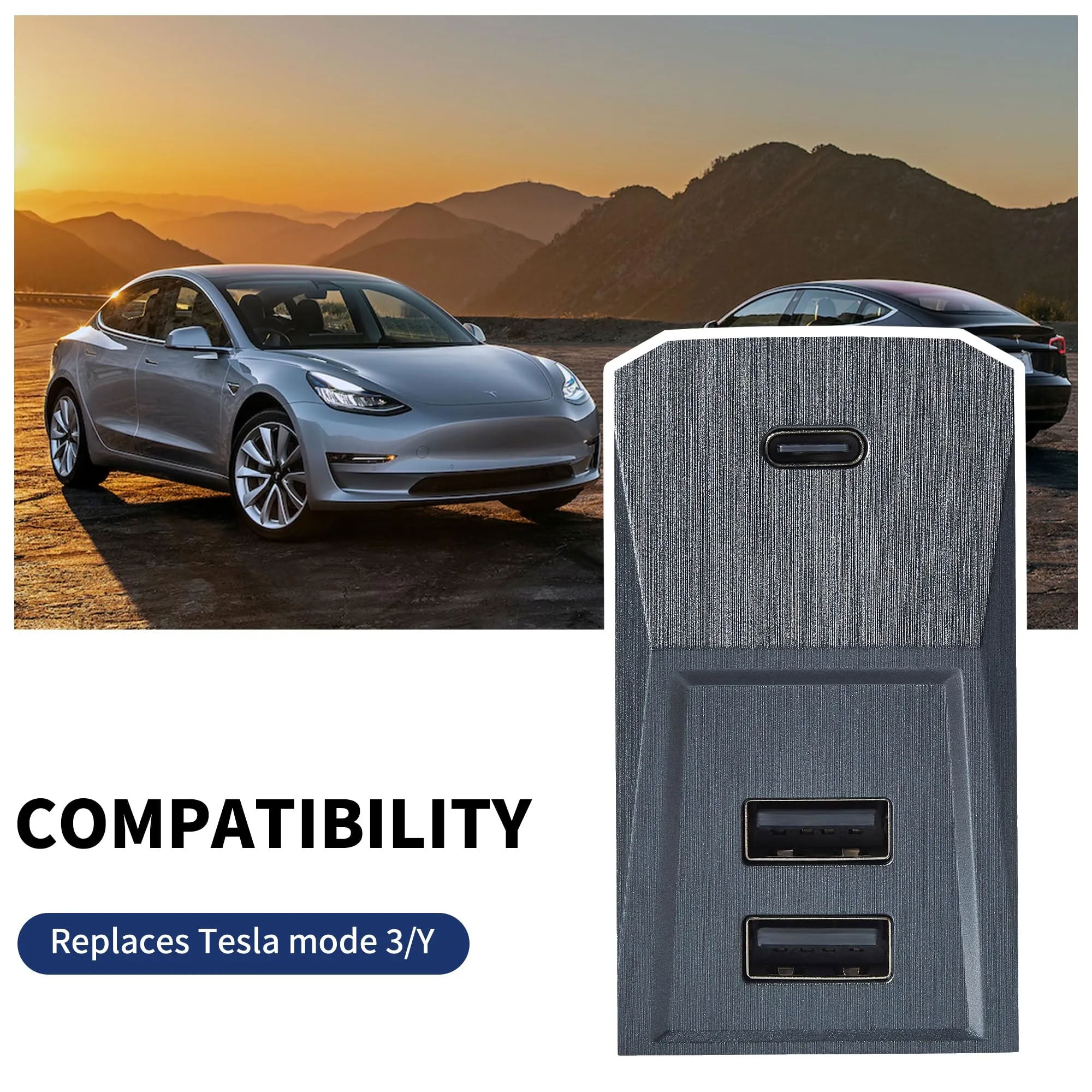 Tesla Model Y / Model 3 USB Glovebox Charging Hub - Teskay