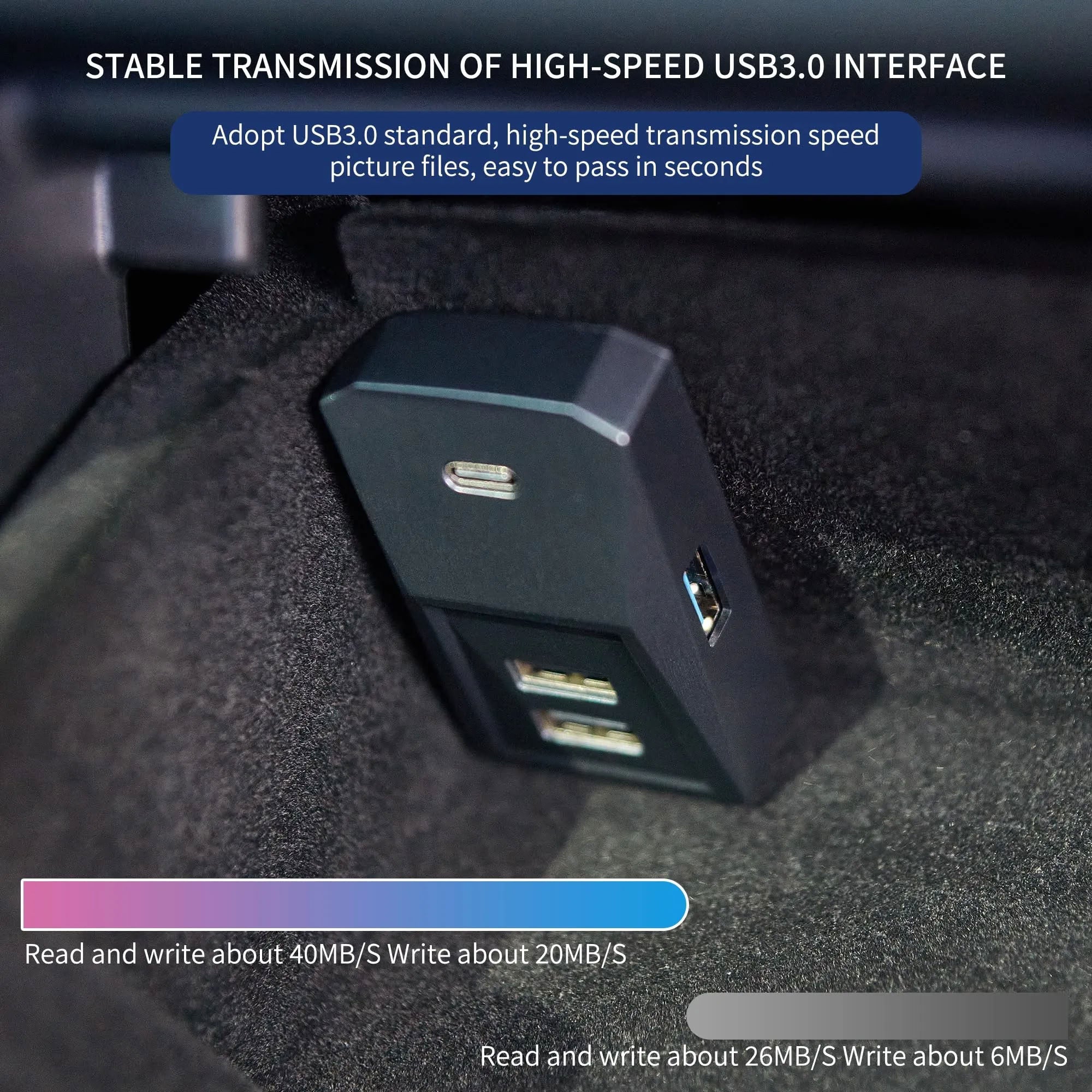 Tesla Model Y / Model 3 USB Glovebox Charging Hub - Teskay