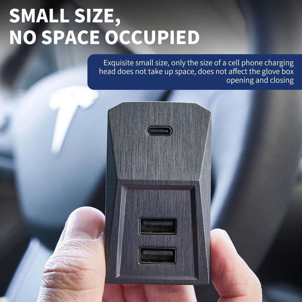 Tesla Model Y / Model 3 USB Glovebox Charging Hub - Teskay