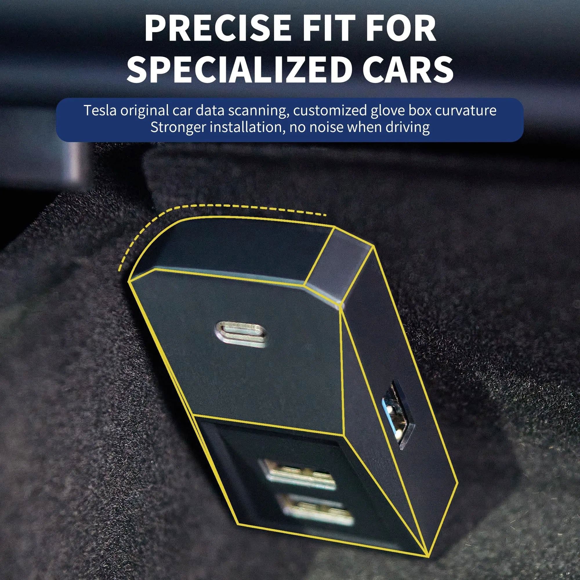 Tesla Model Y / Model 3 USB Glovebox Charging Hub - Teskay