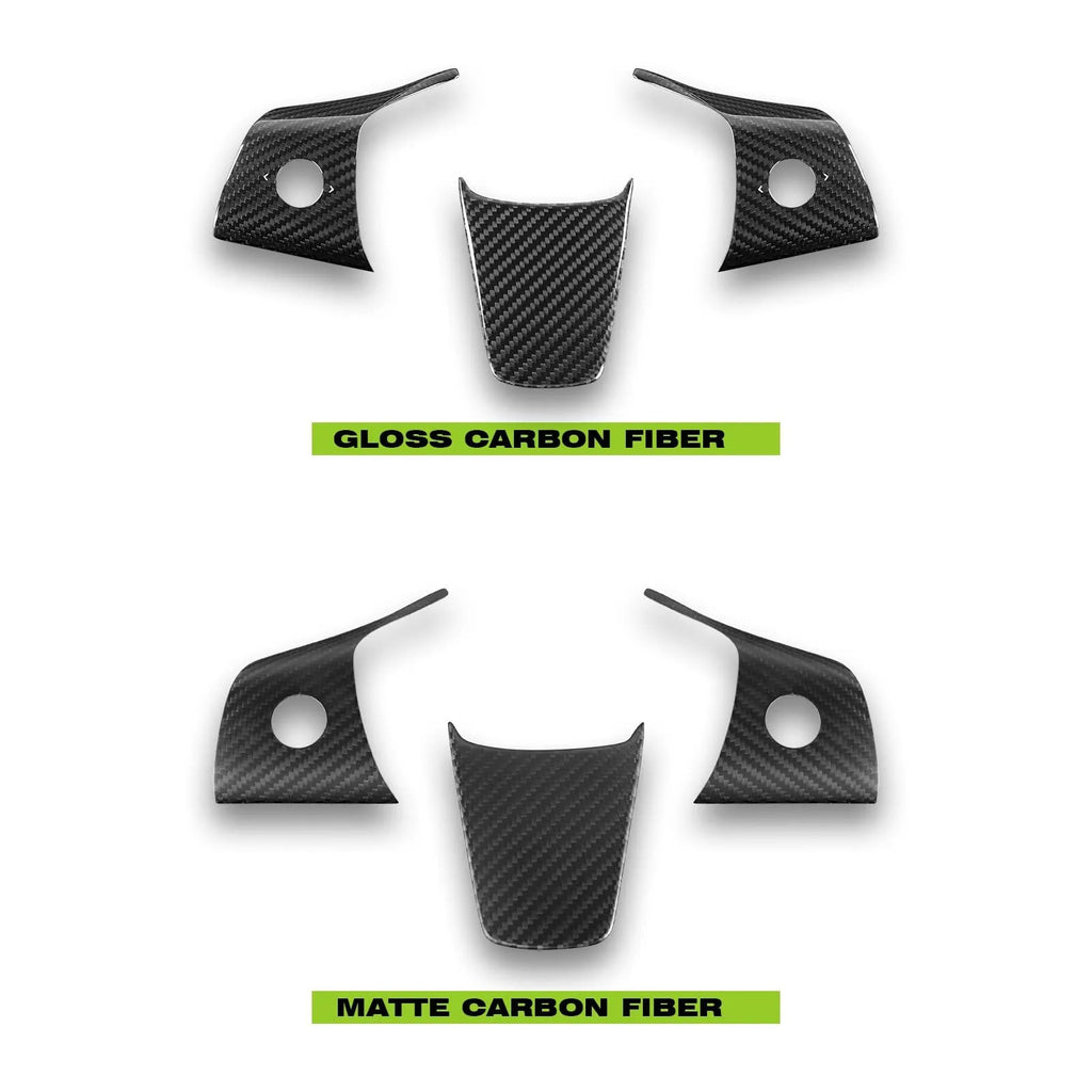 True Carbon Fiber Steering Wheel Patch for Tesla Model 3/Y - Teskay