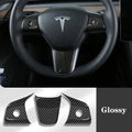 True Carbon Fiber Steering Wheel Patch for Tesla Model 3/Y - Teskay