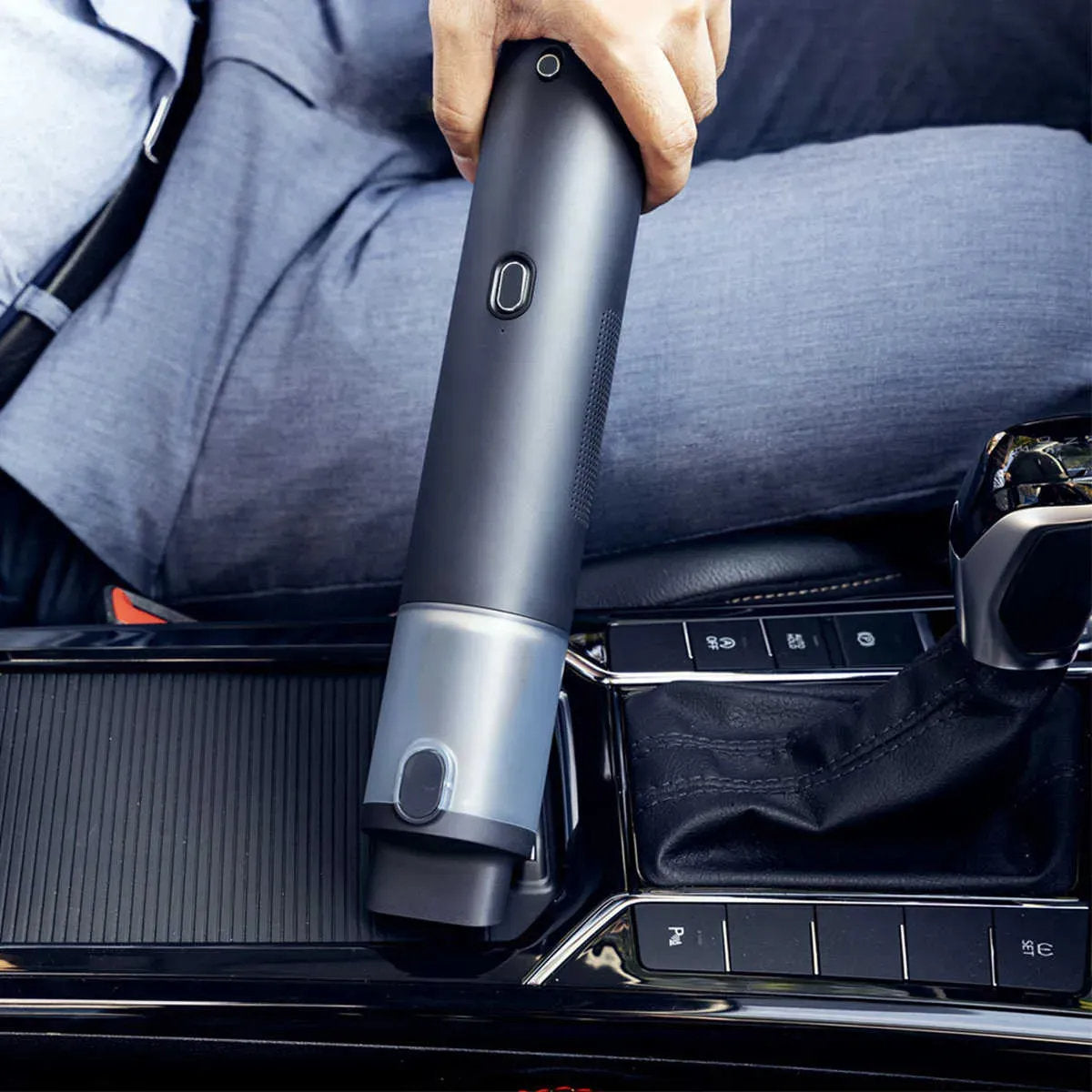 Two-in-One Cordless Vacuum Cleaner and Tire Inflator for Tesla – Handheld, HEPA Filter, High Suction Power, Smart Inflation - Teskay
