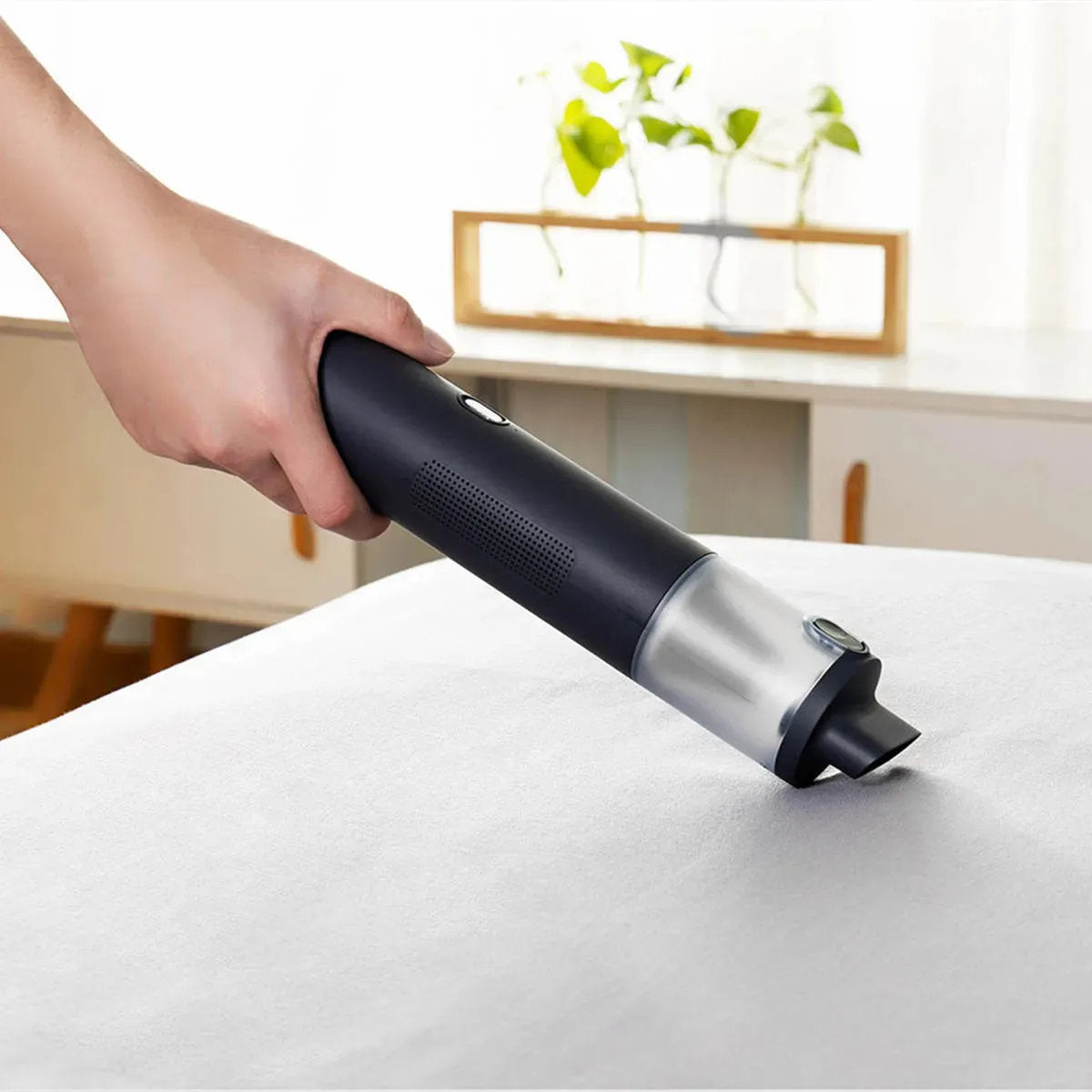 Two-in-One Cordless Vacuum Cleaner and Tire Inflator for Tesla – Handheld, HEPA Filter, High Suction Power, Smart Inflation - Teskay
