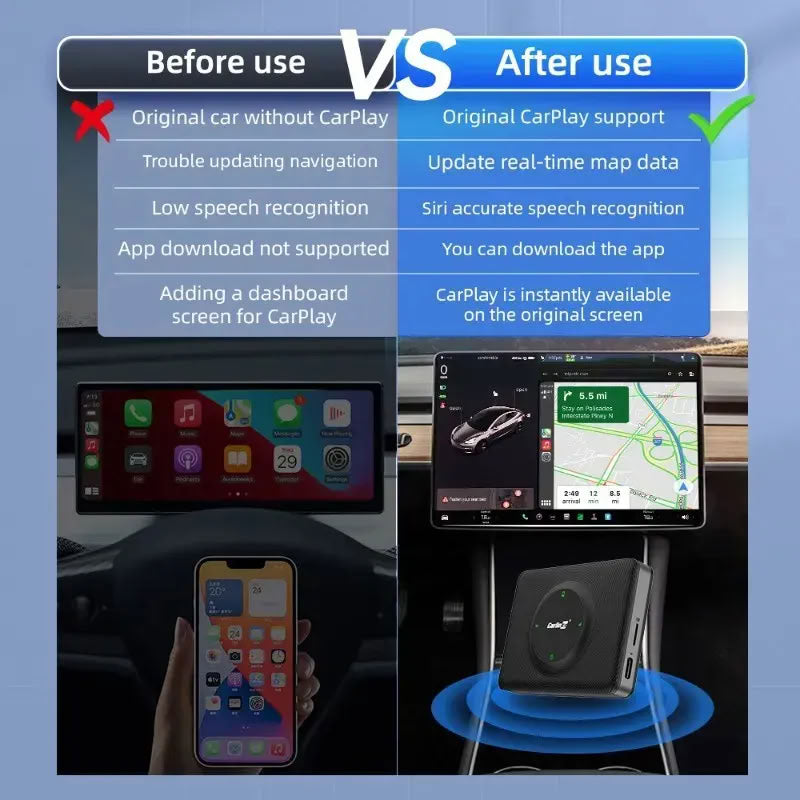 Wireless Apple CarPlay Adapter for Tesla - Teskay