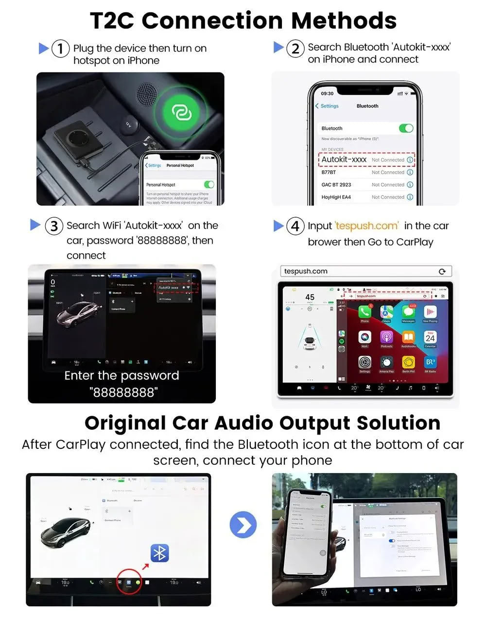 Wireless Apple CarPlay Adapter for Tesla - Teskay