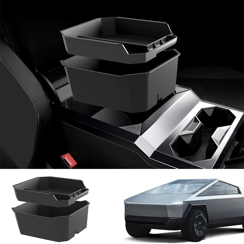 Armrest Storage Box Double Layer for Tesla Cybertruck - Teskay
