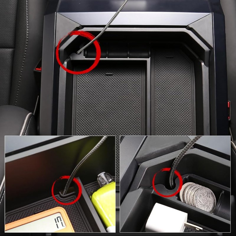 Armrest Storage Box Double Layer for Tesla Cybertruck - Teskay