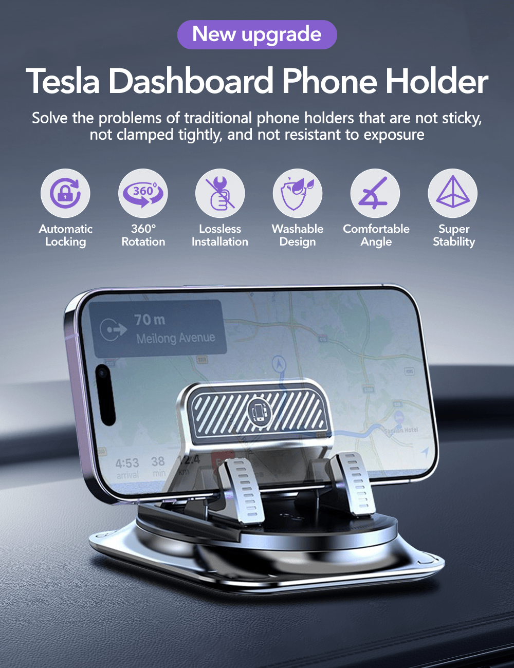 Dashboard Phone Holder for Tesla - Teskay