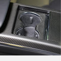 Front Water Cup Frame Dry Carbon Fiber Overlay for Tesla Model S/X 2021+ - Teskay