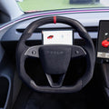 Sport Carbon Fiber Steering Wheel for Model 3 Highland/Model Y Juniper - Teskay