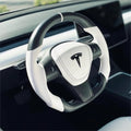 Sport Round Carbon Fiber Steering Wheel for Tesla Model 3/Y - Teskay