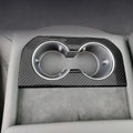 Rear Cup Holder Frame Dry Carbon Fiber Overlay for Tesla Model S/X 2023+ - Teskay